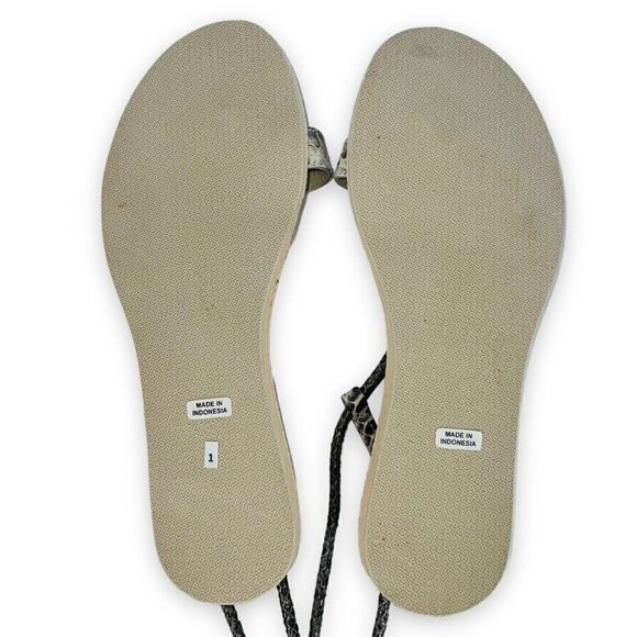 L*Space by Cocobella Natural Rio Snakeskin Sandals L_RIO-110 Women's 7.5 - Picture 8 of 9